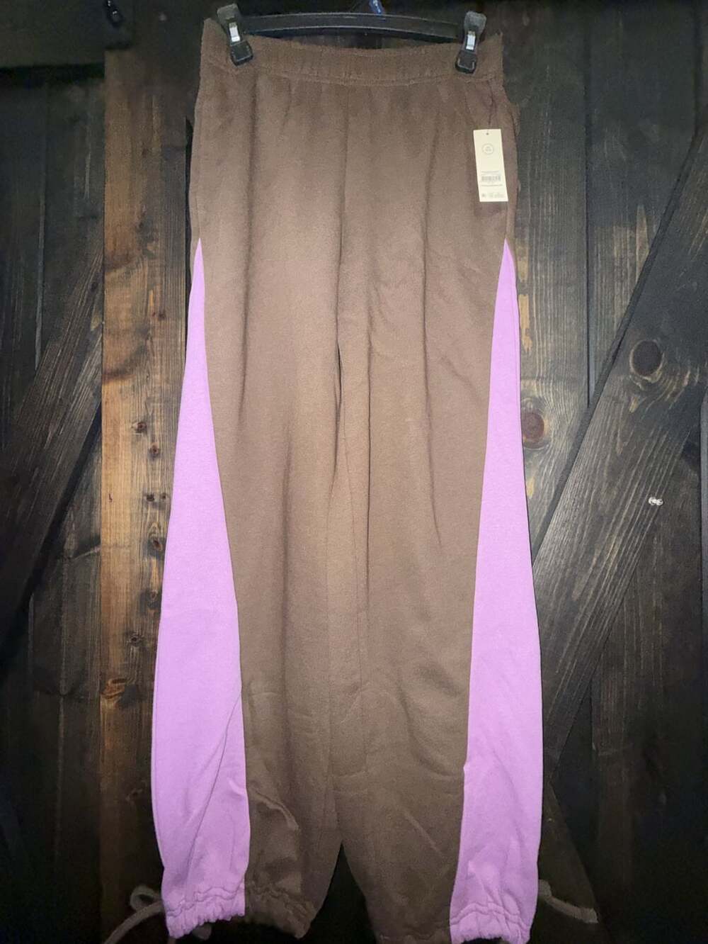 No Boundaries Colorblock Jogger Size XS 0-2 Bitter Chocolate